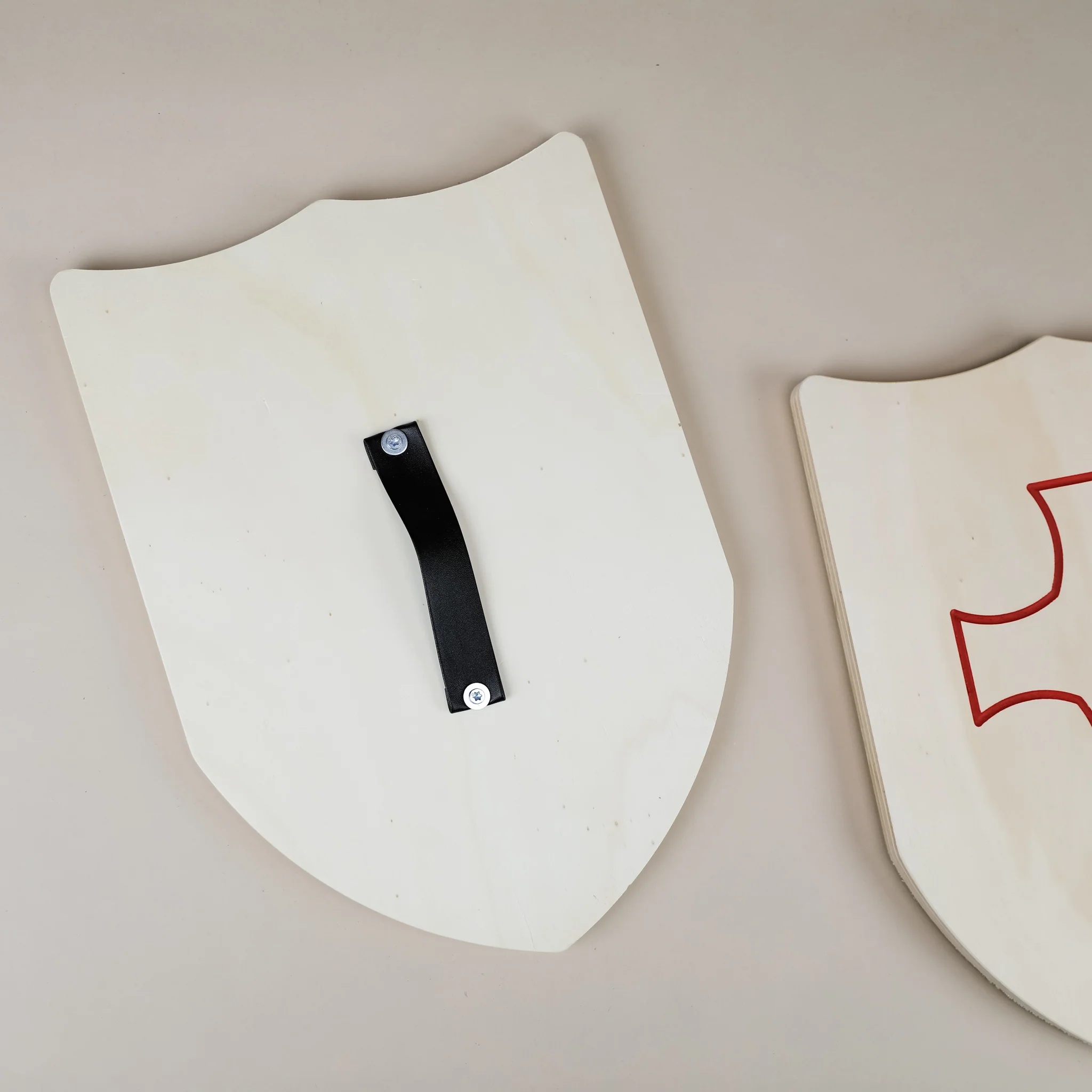 Wooden Toy Sword & Shield - Red - Image 3