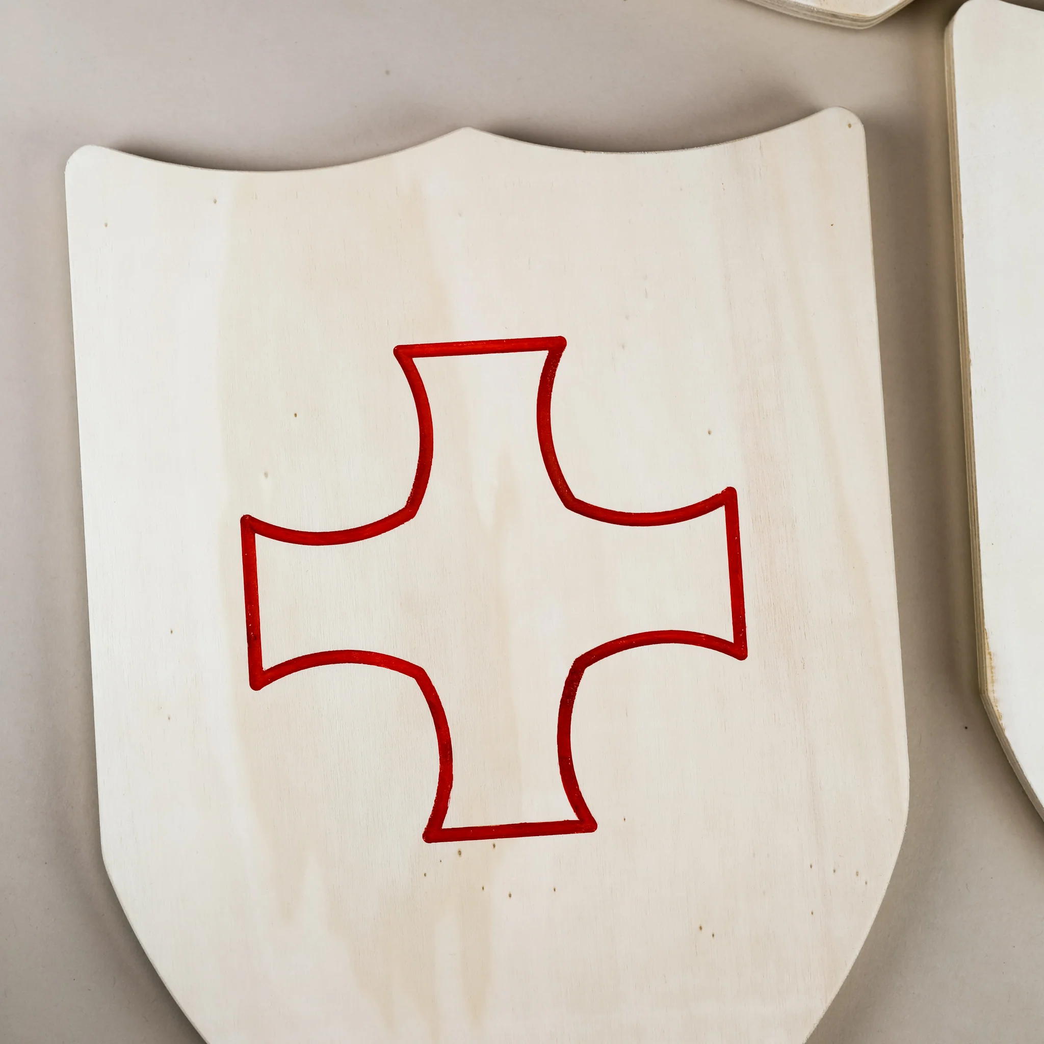 Wooden Toy Sword & Shield - Red - Image 5