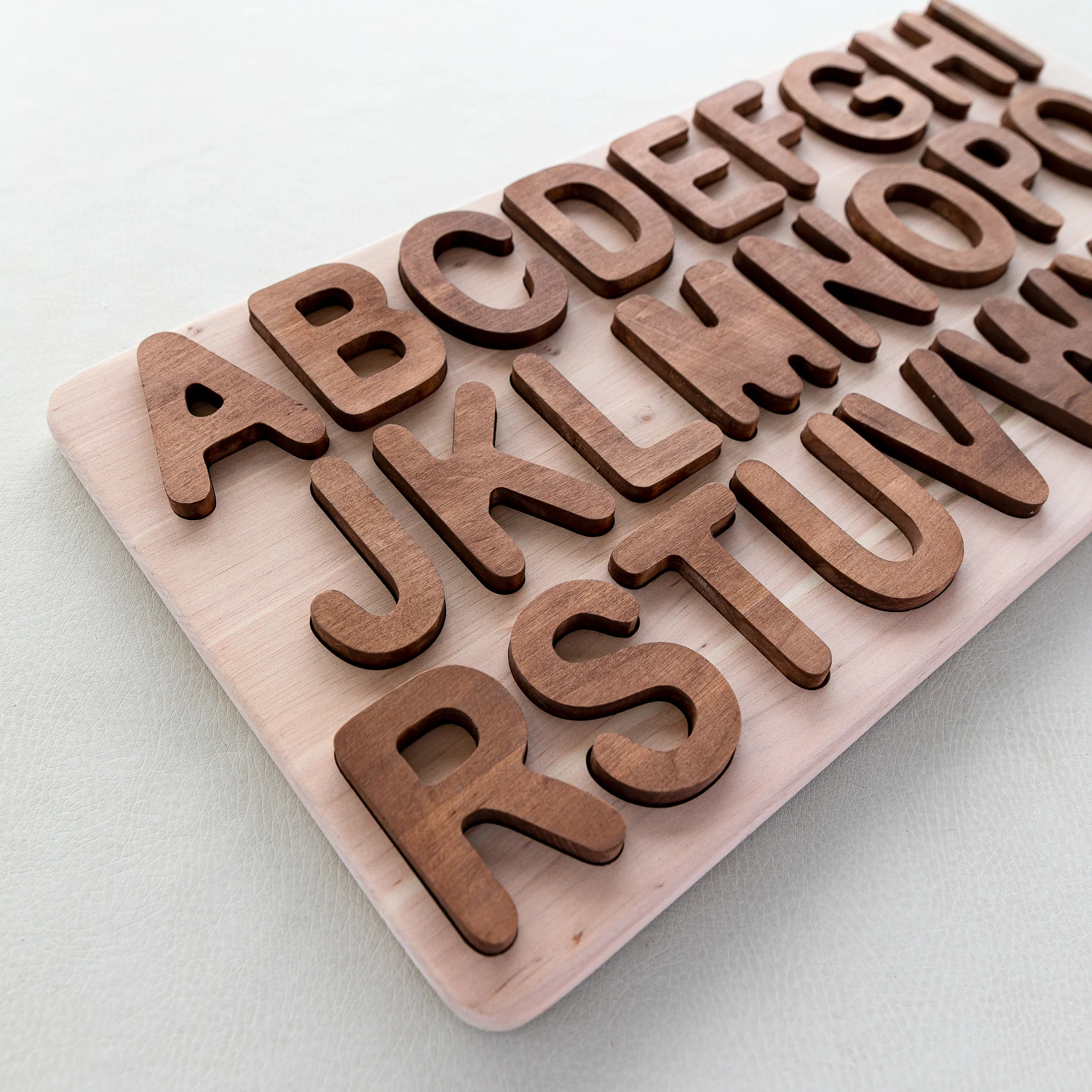 Wooden Uppercase Alphabet Puzzle - Image 3