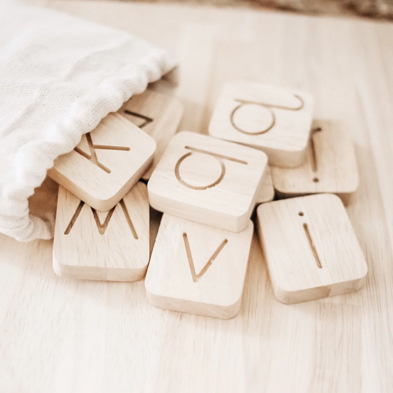 Wooden Word Building Letter Tiles - Image 3